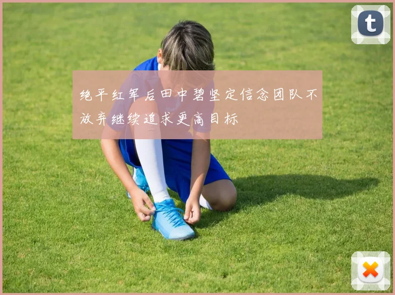 绝平红军后田中碧坚定信念团队不放弃继续追求更高目标